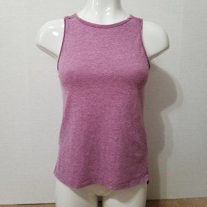 Aeropostale top XS slub space dye fishnet mesh detail sleeveless tank side split